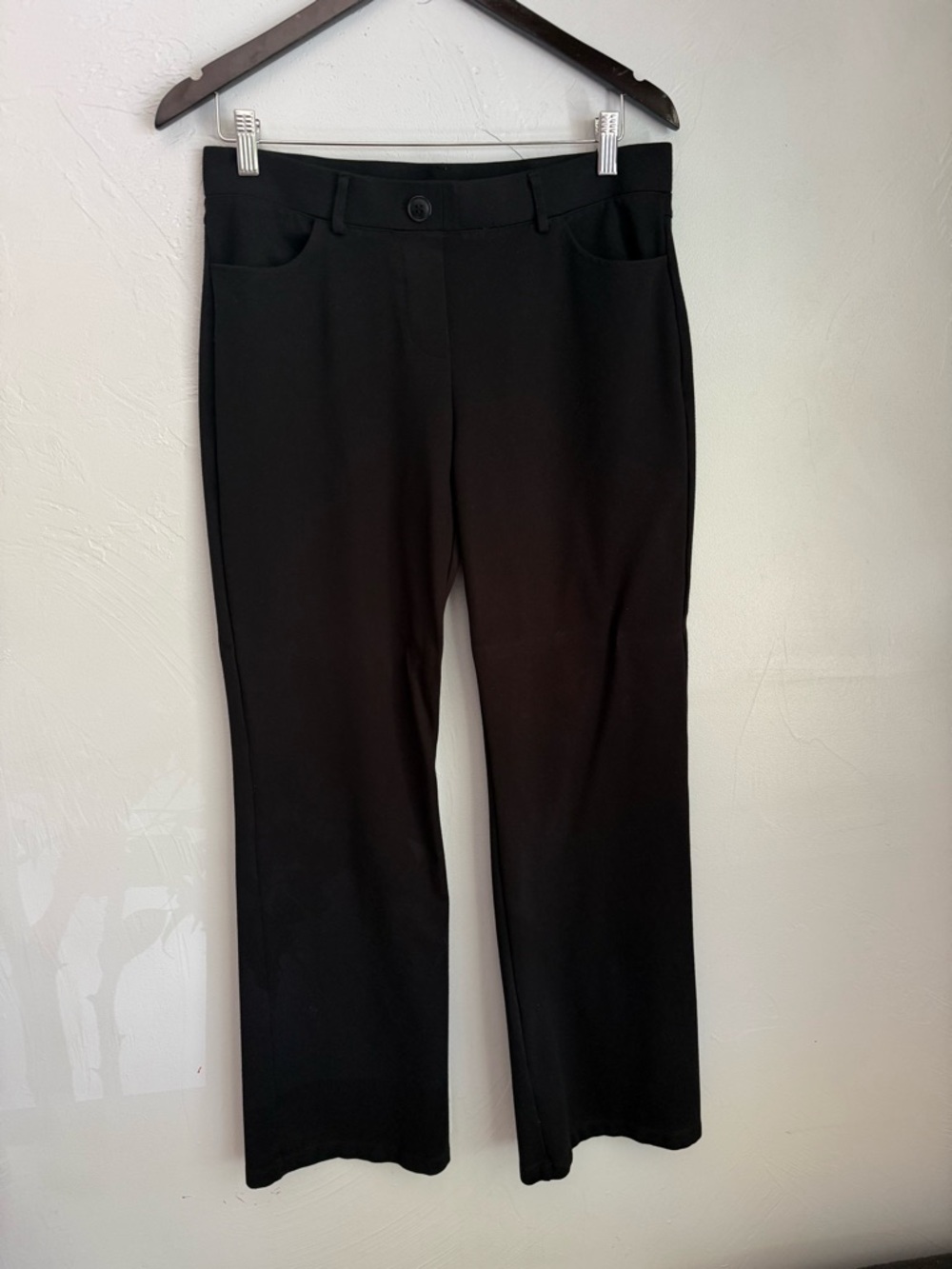 Tapata Black Pull On Straight Leg Dress Pants Women’s L 32” Inseam